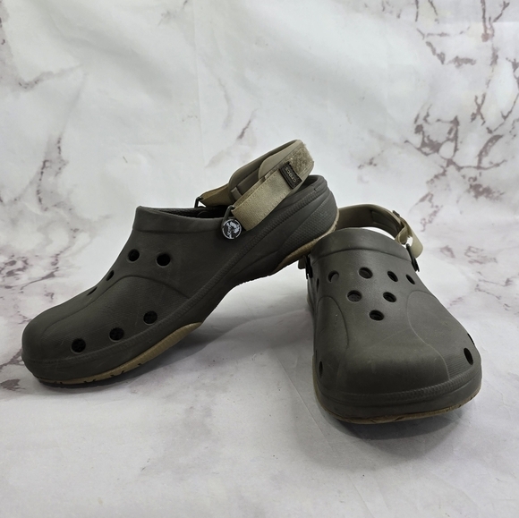Crocs Sandal Womens 11 Mens Size 9 Brown All Terrain Shoe Sport Adjustable - Picture 10 of 11